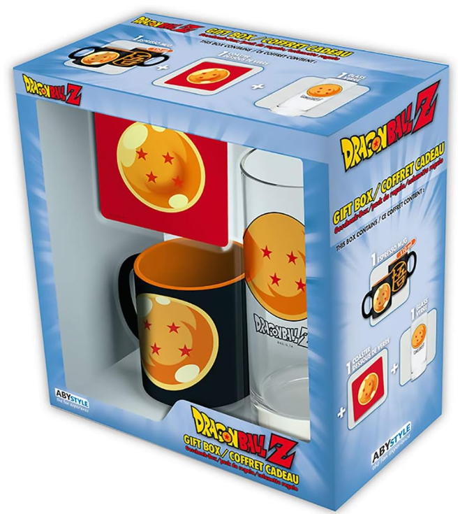 Dragonball Z Gift Set: Espresso Mug, Coaster, Glass