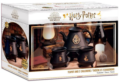 HARRY POTTER Teapot With Hogwarts cauldrons set