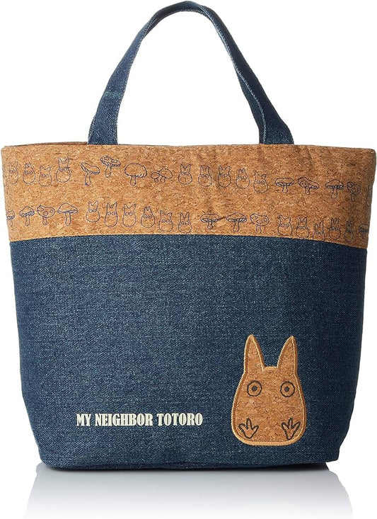 Totoro Tote Bag Denim x Cork