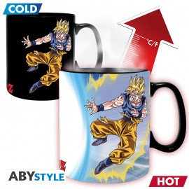 DRAGON BALL Gift Set premium Large Glass+3D Keychain+Mug HeatChange