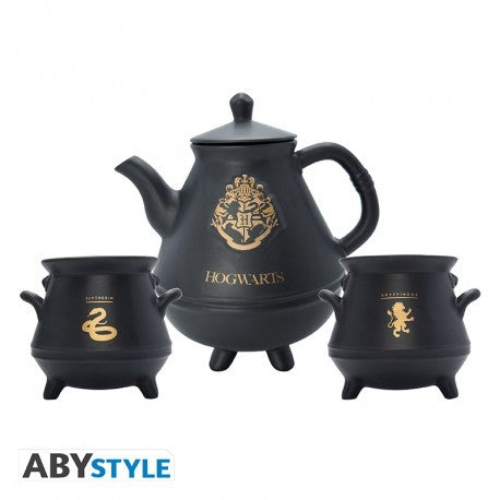 HARRY POTTER Teapot With Hogwarts cauldrons set