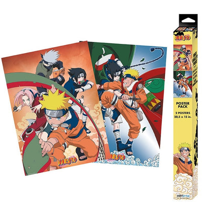 NARUTO - Set 2 Posters Chibi 52x38 - Team 7