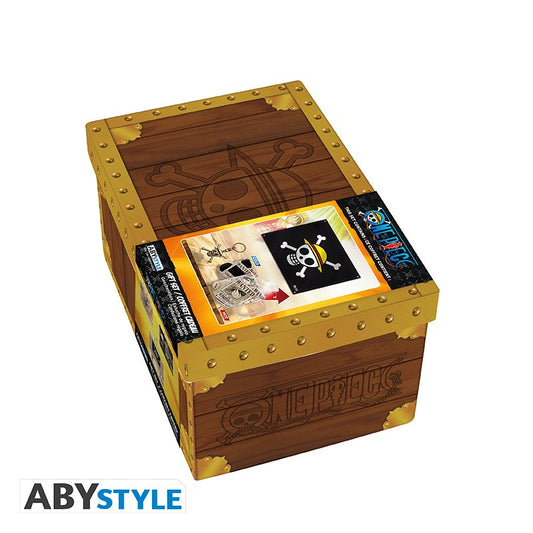 ONE PIECE Premium gift set Flag + 3D Keychain + Mug Heatchange