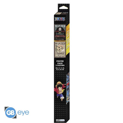 ONE PIECE Set 2 Chibi Posters Wanted Chopper & Brook