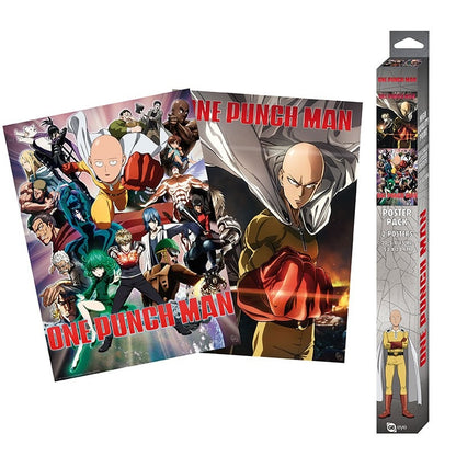 ONE PUNCH MAN - Set 2 Posters Chibi 52x38 - Saitama & Genos
