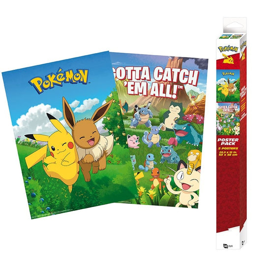 POKEMON - Set 2 Posters Chibi 52x38 - Environments